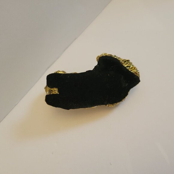 Jeweled Gold Cat Trinket Box With Hinged Lid & Velvet Lining - Picture 3 of 9